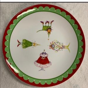 NEW 12” Krinkles Christmas Cat Platter - sizeable and heavy - QUALITY SERVER.